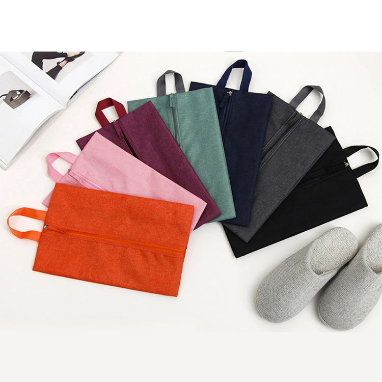 Wholesale New Portable Waterproof Travel Oxford Cloth Zippered Dustproof Storage Shoe Bag