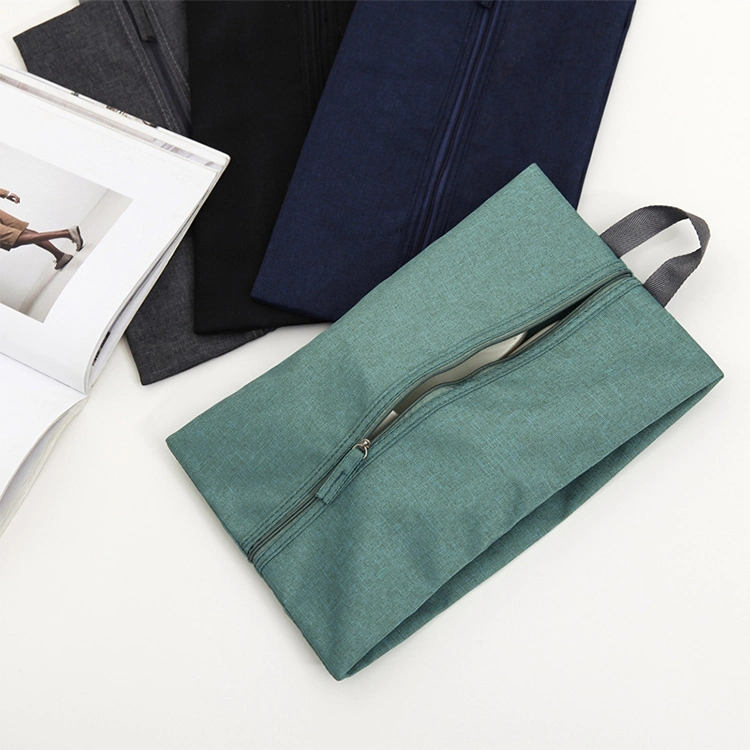 Wholesale New Portable Waterproof Travel Oxford Cloth Zippered Dustproof Storage Shoe Bag