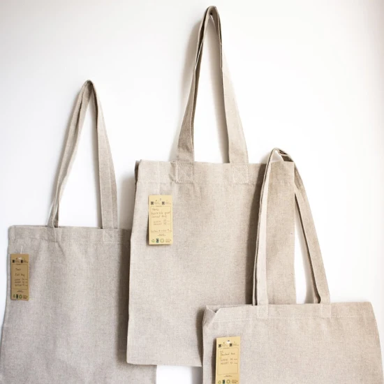 Sustainable Biodegradable Natural Fiber Fabric Cotton Linen Jute Hemp Tote Bag