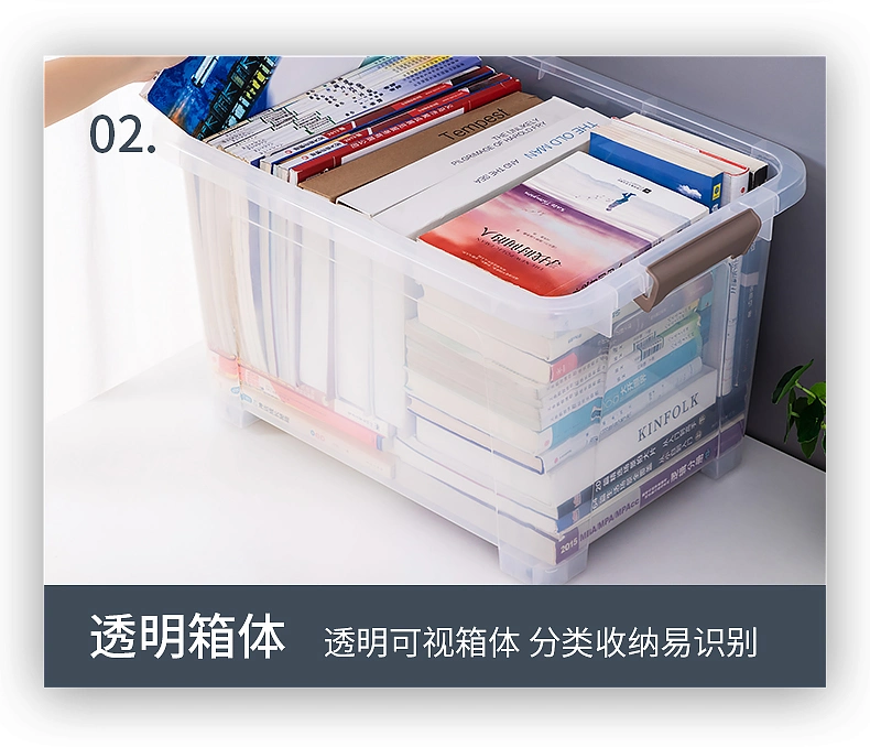 8092 Durable PP Plastic Storage Box with Strong Buckle &amp; Convenient Lid Multi-Purpose Sundries Storage Boxes Bins