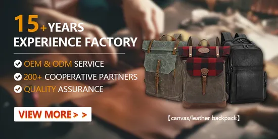 Durable Waxed Sport Canvas Rucksack Manufacturer Custom Vintage Travel Backpack Men Outdoor Camping Gear Bag with Bulk Order